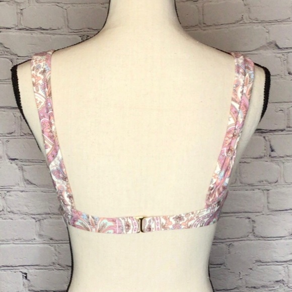 Freshwater Paisley Draped Straps Underwire Swimsuit Bikini Top Large NWT - Picture 7 of 15